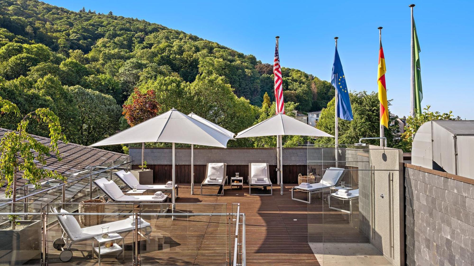 Hotel Europaeischer Hof Heidelberg, Bestes Hotel Deutschlands In Historischer Architektur Екстер'єр фото Rooftop terrace